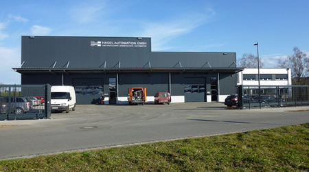 Montagehalle von Hagel Automation von außen